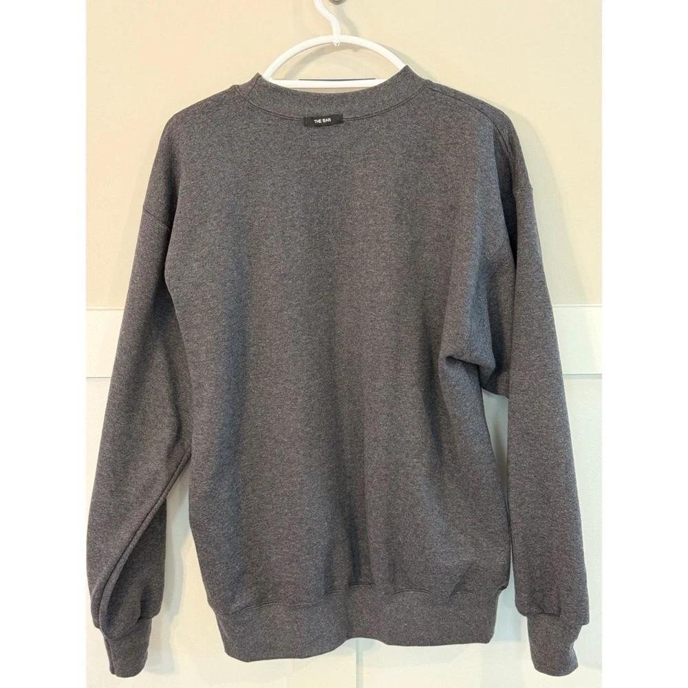 Women's The Bar Sweatshirt L Gray Varsity - Picture 5 of 8